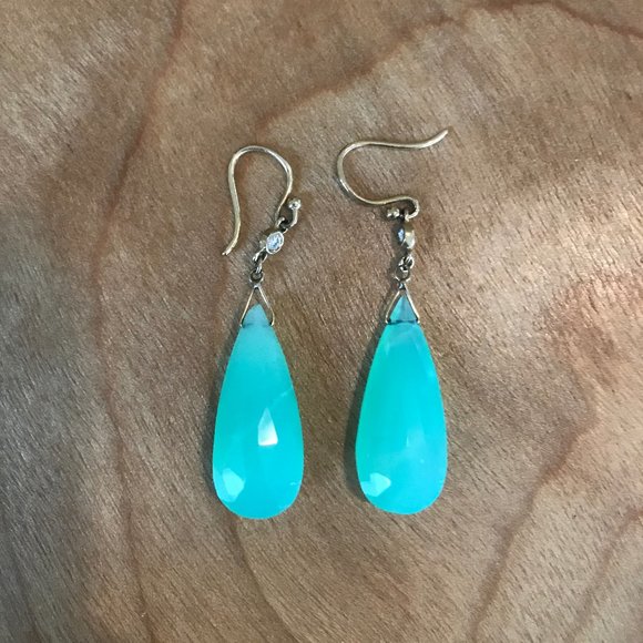 Victoria Cunningham Chrysoprase Earrings - Picture 1 of 2